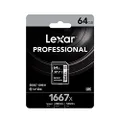 Lexar Professional 1667x 64GB SDXC UHS-II Card, (LSD64GCB1667),Silver