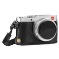 MegaGear Leica D-Lux 7, D-Lux (Typ 109) Leica D-Lux 7, D-Lux (Typ 109) Camera Case MegaGear MG1603 Ever Ready Genuine Leather Camera Half Case Compatible with Leica D-Lux 7 - Black, Black (MG1603)