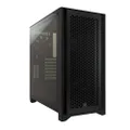 Corsair 4000D Airflow Tempered Glass Mid-Tower ATX Case (High-Airflow Front Panel, Tempered Glass Side Panel, RapidRoute Cable Management System, Spacious Interior, Two Included 120 mm Fans) Black