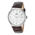 Orient Men's "Bambino Small Seconds" Japanese-Automatic Watch with Leather Strap, 21 mm, White/Stainless Steel, Automatic Watch
