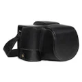 MegaGear Sony Cyber-Shot DSC-RX10 IV, DSC-RX10 III Ever Ready Leather Camera Case and Strap, with Battery Access - Black - MG760