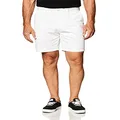Nautica Men's Cotton Twill Flat Front Chino Short, Bright White, 48