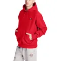 Champion Men's C Logo Reverse Weave Hoodie T Shirt, Team Red Scarlet, Medium UK