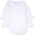 Bonds Baby Wonderbodies Long Sleeve Bodysuit - 2 Pack, White (2 Pack), 00 (3-6 Months)