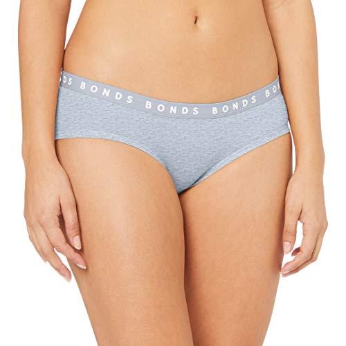 Bonds Women's Underwear Hipster Boyleg Brief, New Grey Marle, 16