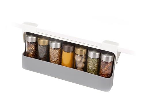 Joseph Joseph CupboardStore in cupboard, kitchen storage under-shelf Spice Rack, organiser Grey