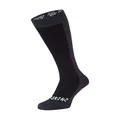 SEALSKINZ Unisex Waterproof Cold Weather Knee Length Sock, Black/Grey, Small