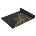 Gaiam Yoga Mat Premium Print Extra Thick Non Slip Exercise & Fitness Mat for All Types of Yoga, Pilates & Floor Exercises, Metallic Bronze Medallion, 6mm