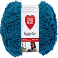 Red Heart Yarn Hygge Fur Peacock, Blue, One Size