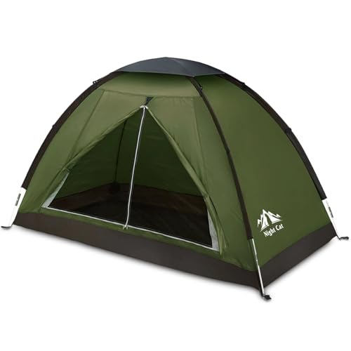 Night Cat Backpacking Tent for One 1 to 2 Persons Lightweight Waterproof Camping Hiking Tent for Adults Kids Scouts Easy Setup Single Layer