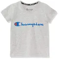 Champion Boys Kids Script Tee, Oxford Heather, 8 US