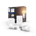 Philips Hue White Ambiance LED Smart Button Starter Kit B22, 3 A60 Smart Bulbs, 1 Smart Button & 1 Hue Hub (Compatible with Alexa, Apple HomeKit & Google Assistant)