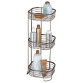 InterDesign Forma Free Standing Bathroom or Shower Storage Shelves for Towels, Soap, Shampoo, Lotion, Accessories - 3 Tier, Bronze