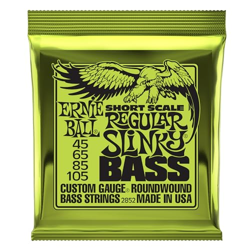 Ernie Ball Regular Slinky Nickel Wound Short Scale Electric Bass Strings 45-105 Gauge