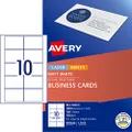 Avery Matt Finish Business Cards for Laser, Inkjet Printers, 90 x 52 mm, 1000 Cards, 150 g/m² (959026 / L7415)