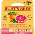Burt's Bees 100% Natural Origin Moisturising Lip Balm, Pink Grapefruit with Beeswax & Fruit Extracts, 1 Tube, 4.25g