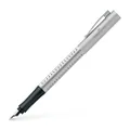 Faber-Castell Ergonomic Grip 2011 Fountain Pen, Silver – Medium, (40-140900)