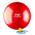 Black Mountain Products Static Strength Exercise 2000 Lbs Stability Ball with Pump, Red, 65 cm