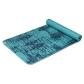 Gaiam Yoga Mat - 6mm Insta-Grip Extra Thick & Dense Textured Non Slip Exercise Mat for All Types of Yoga & Floor Workouts, 68" L x 24" W x 6mm Thick, Cove Blue