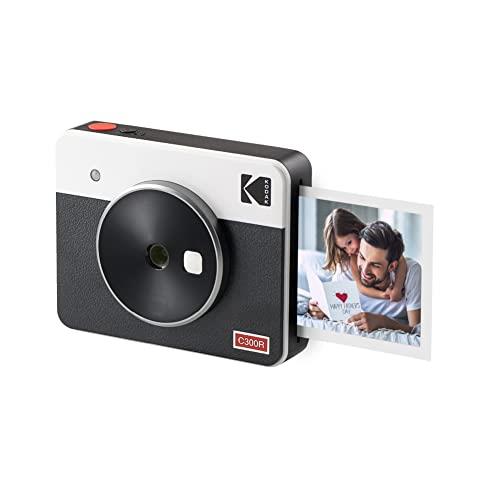 Kodak Mini Shot 3 Retro 2-in-1 Portable 3x3” Wireless Instant Camera & Photo Printer, Compatible with iOS & Android and Bluetooth Devices, Real Photo (3x3) 4Pass Technology_White