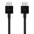 Belkin 4K Ultra High Speed HDMI 2.1 Braided Cable, Black, 2 m