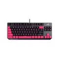 ASUS ROG Strix Scope TKL Electro Punk Mechanical Gaming Keyboard, Cherry MX Red Switches, 2X Wider Ctrl Key for Greater FPS Precision, Gaming Keyboard for PC, Aura Sync RGB Lighting, Quick-Toggle,Pink