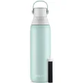 Brita Stainless Steel Premium Filtering Water Bottle, BPA-Free, Reusable, Insulated, Replaces 300 Plastic Water Bottles, Filter Lasts 2 Months or 40 Gallons, Includes 1 Filter, Glacier - 20 oz.