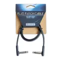 RockBoard Flat Black Patch Cable Slim Rectangular Body Extra Thin Angled Plugs - 60cm
