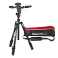 Manfrotto MKBFRLA4BK-3W Befree 3-Way Live Advanced Tripod Kit, Tripod and Fluid Head Aluminium for Cameras and Camcorders up to 6 kg, Ultra-Compact, for Content Creation, Photo and Video Black