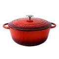 Pyrolux Pyrochef Cast Iron Casserole/French Oven 24 cm/4 Litre, Chilli Red