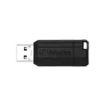 Verbatim 64GB Pinstripe USB 2.0 Flash Drive, Black 49065