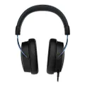 HyperX Cloud Alpha S - Gaming Headset, for PC and PS4, 7.1 Surround Sound, Adjustable Bass, Dual Chamber Drivers, Chat Mixer, Breathable Leatherette, Memory Foam, and Noise Cancelling Microphone - Blue