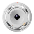 Olympus 9mm 1:8.0 Fish Eye Body Cap Lens, Suitable for All MFT Cameras - White