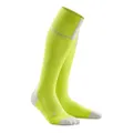CEP Womens Compression Run Socks 2.0 WP453-P, Mens, WP50X, 3.0 - Lime/Light Grey, 5