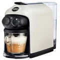 Lavazza, A Modo Mio Deséa Coffee Capsule Machine, Compatible with A Modo Mio Coffee Pods, Touch Interface, Sound Alerts, Automatic Shut-Off, Dishwasher-Safe Components, 1500W, 220-240V, White Cream