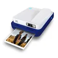 KODAK Smile Classic Digital Instant Camera with Bluetooth (Blue) 16MP Pictures, 35 Prints per Charge – Includes Starter Pack 3.5 x 4.25 Zink Photo Paper, Sticker Frames Edition