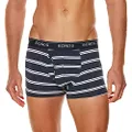Bonds Mens Underwear Cotton Blend Guyfront Trunk, Vibrations/Navy Marle/White (1 Pack), Large