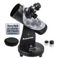 Celestron FirstScope Beginners Astronomy Telescope with Moon Design for Moon, Planets and Stars, 72mm Aperture, Dobsonian-Style Tabletop Mount, Black (22016)