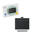 Wacom Intuos Wireless Graphic Tablet with 3 Bonus Software Included, 7.9" x 6.3", Black with Pistachio Accent (CTL4100WLE0)