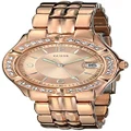GUESS Gold-Tone Bracelet Watch with Date Feature. Color: Gold-Tone (Model: U85110L1), Rose Gold Tone/Rose Gold Tone/Rose Gold, STONED BUBBLE