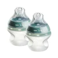 Tommee Tippee Closer to Nature Soft Feel Silicone Newborn Baby Bottles, Slow Flow Breast-Like Teat with Anti-Colic Valve, Stain and Odour Resistant, 150ml, Pack of 2, 0 Months+