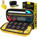 Carry Case for Nintendo Switch Lite - Portable Travel Carry Case with Storage for Switch Lite Games & Accessories [Yellow]