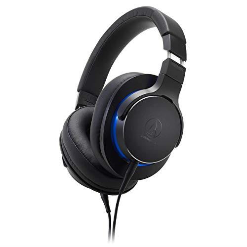 Audio Technica ATH-MSR7b Over-Ear High-Resolution Headphones - 45 mm True Motion Drivers - Memory Foam Ear Pads - Lightweight Portable Design - Includes Protective Travel Pouch (Black)