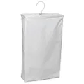 Household Essentials 148 Hanging Cotton Canvas Laundry Hamper Bag - White