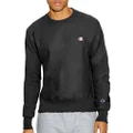 Champion Men's Reverse Weave Crew Sweatshirt, Black, Small US