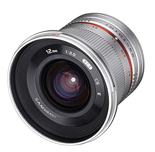 Samyang SY12M-FX-SIL 12mm F2.0 Ultra Wide Angle Lens for Fujifilm X-Mount Cameras, Silver