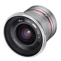 Samyang SY12M-FX-SIL 12mm F2.0 Ultra Wide Angle Lens for Fujifilm X-Mount Cameras, Silver