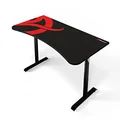 Arozzi Arena Gaming Desk 63" Wide, Ultrawide Curved Gaming and Office Desk, Large Gaming Desk with Custom Monitor Mount & Cable Management Under Desk (Black)