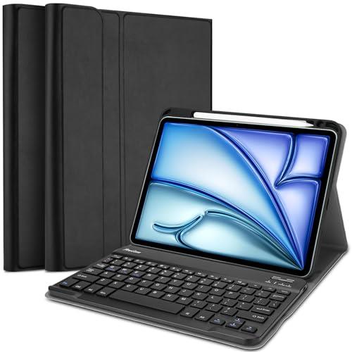 ProCase Keyboard Case for iPad Air 11-inch (M4/M3/M2) 2026/2025/2024 / iPad Air 5/4 10.9" 2022 2020 Case with Magnetically Detachable Wireless Keyboard -Black