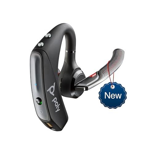 Plantronics - Voyager 5200 (Poly) - Bluetooth Over-The-Ear (Monaural) Headset - Compatible to Connect to Cell Phones - Noise Canceling, (Charger not Included) Standard